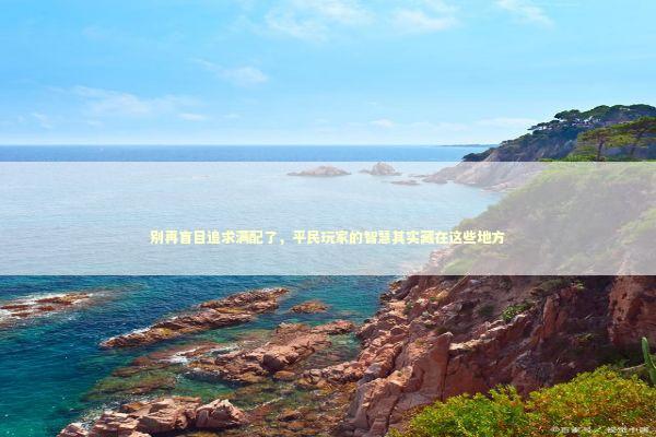 别再盲目追求满配了,平民玩家的智慧其实藏在这些地方 别再盲目追求满配了,平民玩家的智慧其实藏在这些地方 游戏攻略